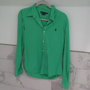 Ralph Lauren Vibrant Green Long Sleeve Shirt